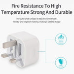 A2344 Bộ sạc du lịch gập PD 3.0 20W Type-C / USB-C + bộ cáp dữ liệu sạc nhanh USB-C / Type-C sang 8 Pin, phích cắm UK, chiều dài: 1m, 20W 8 Pin chiều dài: 1m