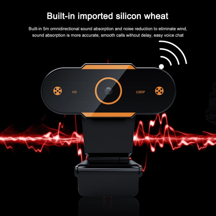 312 Camera webcam PC để bàn USB 2.0 1080P HD có mic, chiều dài cáp khoảng 1.3m, kiểu thường, có chân đế, chống nhìn trộm