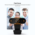 312 Camera webcam PC để bàn USB 2.0 1080P HD có mic, chiều dài cáp khoảng 1.3m, kiểu thường, có chân đế, chống nhìn trộm