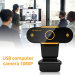 312 Camera webcam PC để bàn USB 2.0 1080P HD có mic, chiều dài cáp khoảng 1.3m, kiểu thường, có chân đế, chống nhìn trộm