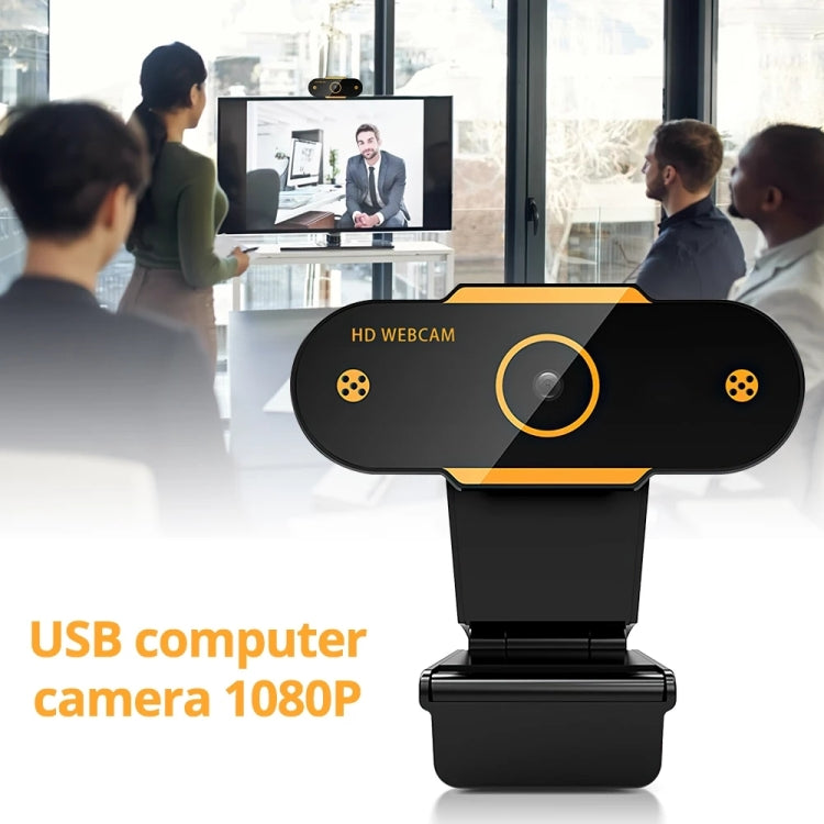 312 Camera webcam PC để bàn USB 2.0 1080P HD có mic, chiều dài cáp khoảng 1.3m, kiểu thường, có chân đế, chống nhìn trộm