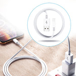 Sạc du lịch di động cổng đôi USB + cáp dữ liệu USB dài 1 mét sang 8 Pin, phích cắm EU