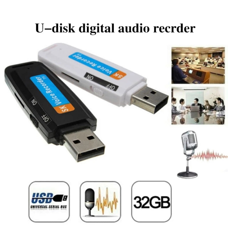 Bút ghi âm kỹ thuật số USB di động chuyên nghiệp có thể sạc lại SK001 hỗ trợ thẻ TF, 32GB