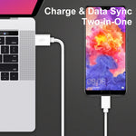 YSY-312 2 in 1 18W Portable QC3.0 Dual USB Car Charger + 1m 3A USB to Micro USB Data Cable Set, with Micro USB Cable