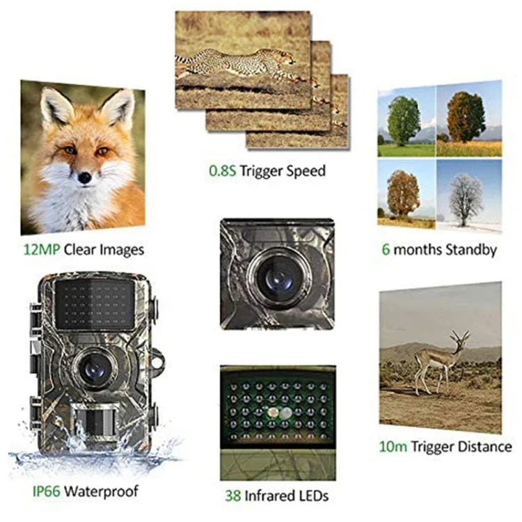 Camera săn bắn DL001 12MP 1080P 26 đèn LED 940nm nhìn ban đêm, DL001