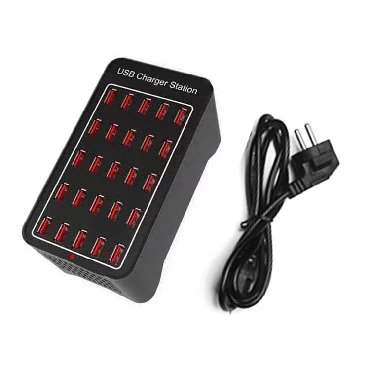 Trạm sạc nhanh thông minh 150W 25 cổng USB, AC 110-240V, phích cắm EU, Mỹ, Úc, Anh