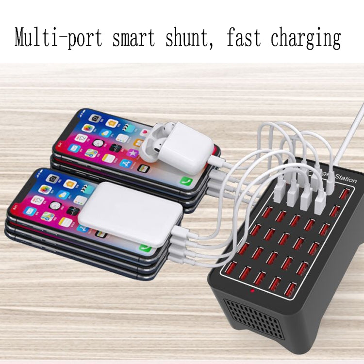 Trạm sạc nhanh thông minh XLD-A7 150W 30 cổng USB, AC 110-240V, phích cắm EU, Mỹ, Úc, Anh