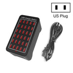 Trạm sạc nhanh thông minh XLD-A7 150W 30 cổng USB, AC 110-240V, phích cắm EU, Mỹ, Úc, Anh