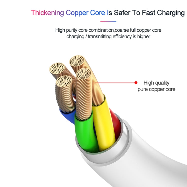 Cáp sạc nhanh PD 12W USB-C / Type-C sang 8 Pin XJ-61, dài 1m, 1.5m, 2m