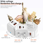 YSY-6087PD 20W PD3.0 + QC3.0 Dual Fast Charge Travel Charger with Type-C to Type-C Data Cable, EU Plug, US Plug, UK Plug