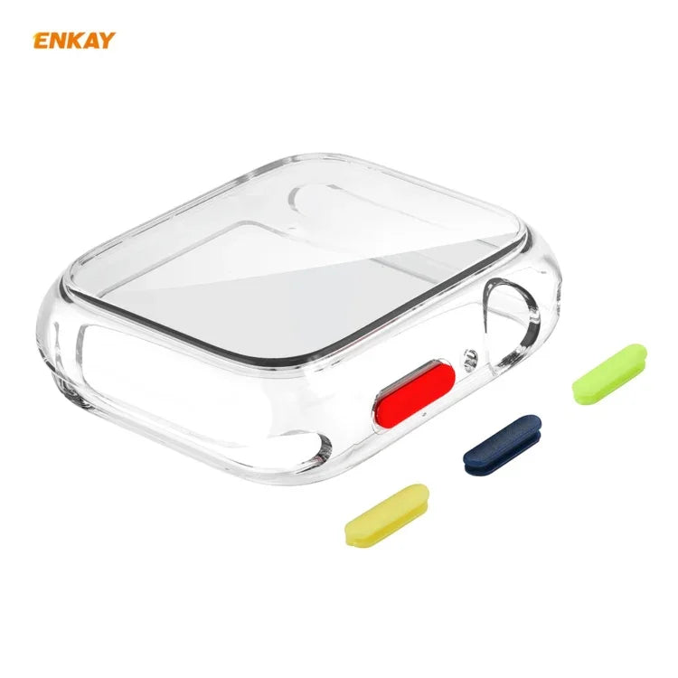 Ốp TPU phủ toàn bộ + kính cường lực bảo vệ màn hình ENKAY Hat-prince cho Apple Watch Series 6 / 5 / 4 / SE 44mm, Dành cho Apple Watch Series 6 / 5 / 4 / SE 44mm