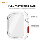 Ốp TPU phủ toàn bộ + kính cường lực bảo vệ màn hình ENKAY Hat-prince cho Apple Watch Series 6 / 5 / 4 / SE 44mm, Dành cho Apple Watch Series 6 / 5 / 4 / SE 44mm