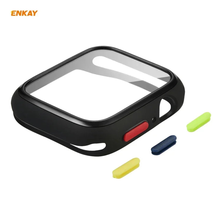 Ốp TPU phủ toàn bộ + kính cường lực bảo vệ màn hình ENKAY Hat-prince cho Apple Watch Series 6 / 5 / 4 / SE 44mm, Dành cho Apple Watch Series 6 / 5 / 4 / SE 44mm