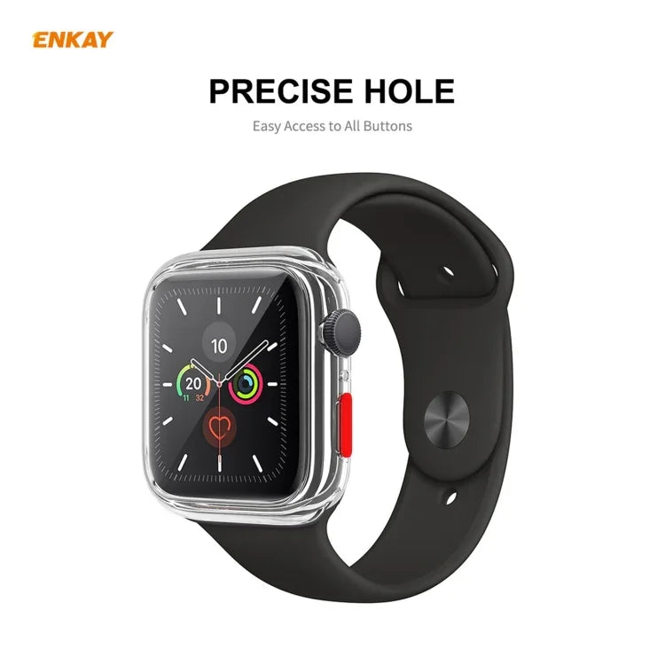 Ốp TPU phủ toàn bộ + kính cường lực bảo vệ màn hình ENKAY Hat-prince cho Apple Watch Series 6 / 5 / 4 / SE 40mm, Dành cho Apple Watch Series 6 / 5 / 4 / SE 40mm