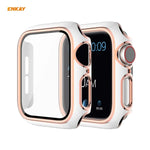 Ốp PC mạ điện phủ toàn bộ + kính cường lực bảo vệ màn hình ENKAY Hat-Prince cho Apple Watch Series 6 / 5 / 4 / SE 44mm, Dành cho Apple Watch Series 6 / 5 / 4 / SE 44mm