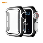 Ốp PC mạ điện phủ toàn bộ + kính cường lực bảo vệ màn hình ENKAY Hat-Prince cho Apple Watch Series 6 / 5 / 4 / SE 44mm, Dành cho Apple Watch Series 6 / 5 / 4 / SE 44mm
