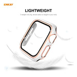 Ốp PC mạ điện phủ toàn bộ + kính cường lực bảo vệ màn hình ENKAY Hat-Prince cho Apple Watch Series 6 / 5 / 4 / SE 44mm, Dành cho Apple Watch Series 6 / 5 / 4 / SE 44mm