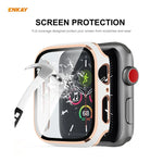 Ốp PC mạ điện phủ toàn bộ + kính cường lực bảo vệ màn hình ENKAY Hat-Prince cho Apple Watch Series 6 / 5 / 4 / SE 44mm, Dành cho Apple Watch Series 6 / 5 / 4 / SE 44mm