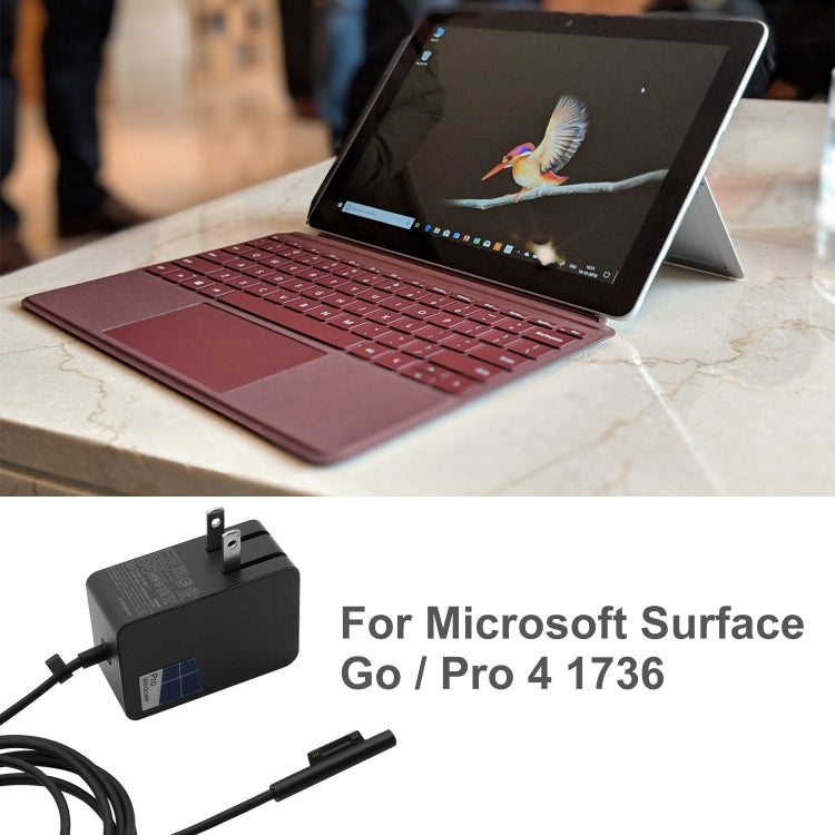 Bộ sạc adapter AC 24W 15V 1.6A cho Microsoft Surface Go / Pro 4 1736, phích cắm US