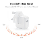 Bộ sạc du lịch cổng USB 12W cho dòng iPad / iPod / iPhone, phích cắm UK