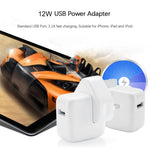 Bộ sạc du lịch cổng USB 12W cho dòng iPad / iPod / iPhone, phích cắm UK