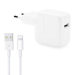 Bộ sạc USB 12W + cáp dữ liệu USB sang 8 Pin cho dòng iPad / iPhone / iPod, phích cắm EU