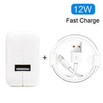 Bộ sạc USB 12W + cáp dữ liệu USB sang 8 Pin cho dòng iPad / iPhone / iPod, phích cắm EU