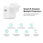 Bộ sạc USB 12W + cáp dữ liệu USB sang 8 Pin cho dòng iPad / iPhone / iPod, phích cắm AU