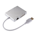 Bộ chuyển đổi mạng USB 3.0 4 trong 1 sang VGA + HDMI + DVI + RJ45 WS-03
