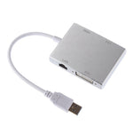 Bộ chuyển đổi mạng USB 3.0 4 trong 1 sang VGA + HDMI + DVI + RJ45 WS-03