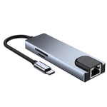 Bộ chuyển đổi 6 trong 1 Type-C sang HDMI + RJ45 + SD / TF + PD + USB HUB