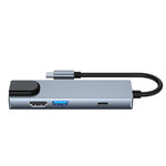 Bộ chuyển đổi 6 trong 1 Type-C sang HDMI + RJ45 + SD / TF + PD + USB HUB