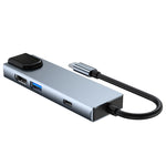 Bộ chuyển đổi 6 trong 1 Type-C sang HDMI + RJ45 + SD / TF + PD + USB HUB