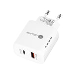 TE-PD01 Bộ sạc nhanh cổng đôi PD 20W + QC3.0 USB có đèn báo, phích cắm EU