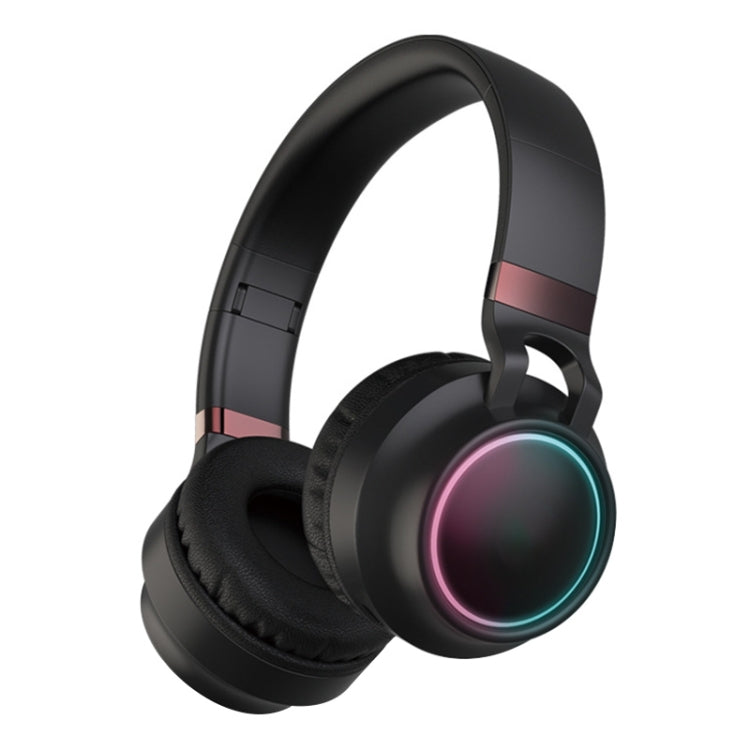 Tai nghe Bluetooth 5.0 LED nhiều màu gập được không dây HiFi stereo có mic hỗ trợ thẻ TF / AUX 3.5mm