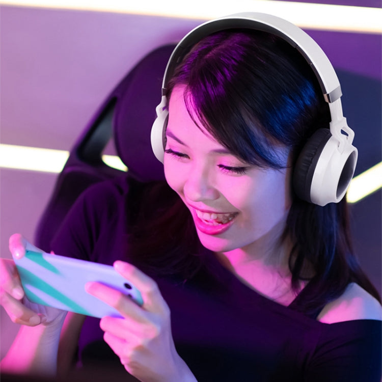 Tai nghe Bluetooth 5.0 LED nhiều màu gập được không dây HiFi stereo có mic hỗ trợ thẻ TF / AUX 3.5mm