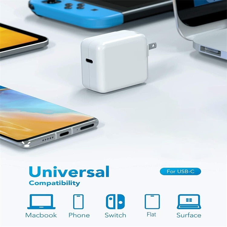 Adapter sạc laptop di động 30W USB-C / Type-C kèm cáp sạc USB-C / Type-C dài 1.8m, phích cắm US 30W, phích cắm EU 30W, phích cắm UK 30W, phích cắm AU 30W