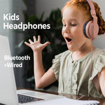 Tai nghe không dây BOBo Kids Bluetooth 5.0 bass chống ồn stereo có mic hỗ trợ thẻ TF / FM / AUX-in