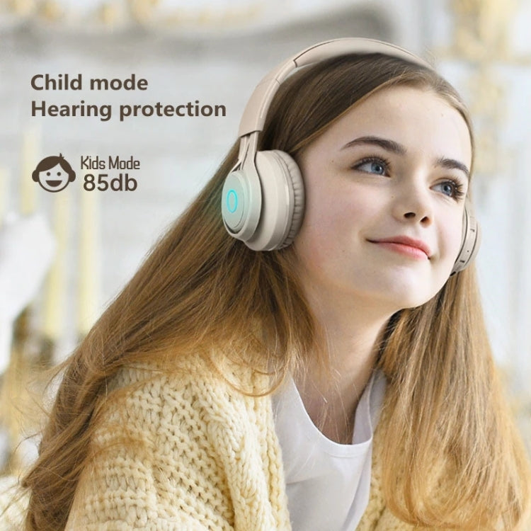 Tai nghe Bluetooth không dây BT06C dễ thương 5.0 cho trẻ em có mic đèn LED hỗ trợ Aux-in