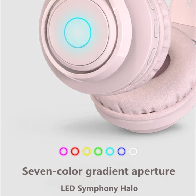 Tai nghe Bluetooth không dây BT06C dễ thương 5.0 cho trẻ em có mic đèn LED hỗ trợ Aux-in