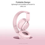 Tai nghe Bluetooth không dây BT06C dễ thương 5.0 cho trẻ em có mic đèn LED hỗ trợ Aux-in