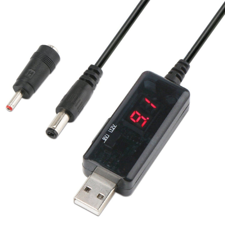 Cáp chuyển đổi tăng áp USB KWS-912V DC 5V lên 9V 12V + Bộ phích cắm 3.5x1.35mm, 5V lên 9V / 12V