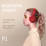 Tai nghe gập Fingertime P1 không dây Bluetooth 5.0 Stereo với đệm tai da mềm, mic tích hợp cho PC / Điện thoại di động