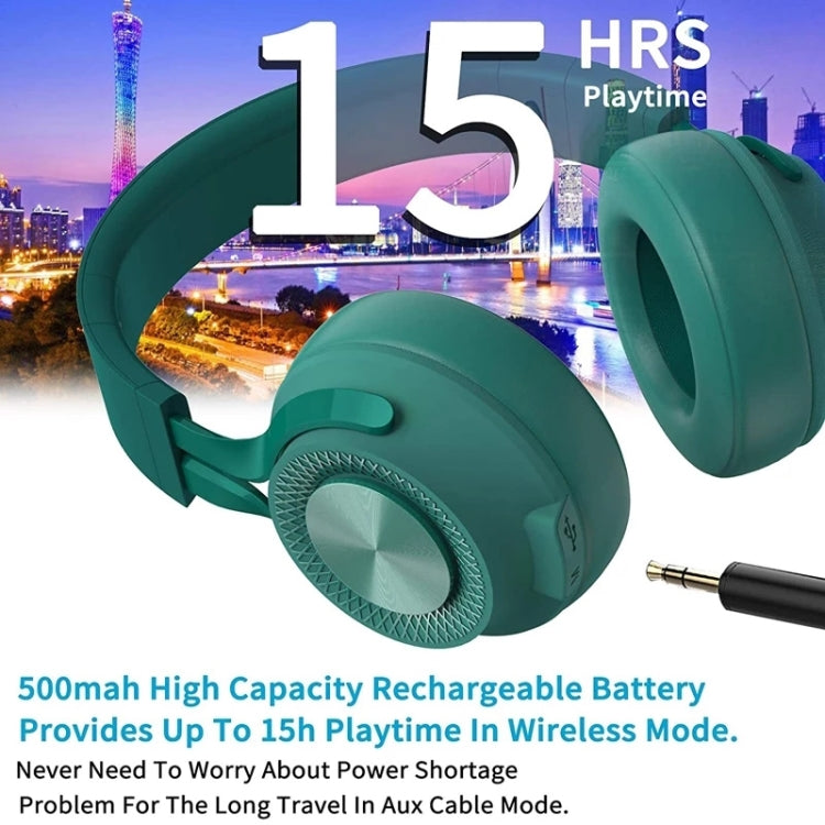 Tai nghe gập Fingertime P1 không dây Bluetooth 5.0 Stereo với đệm tai da mềm, mic tích hợp cho PC / Điện thoại di động