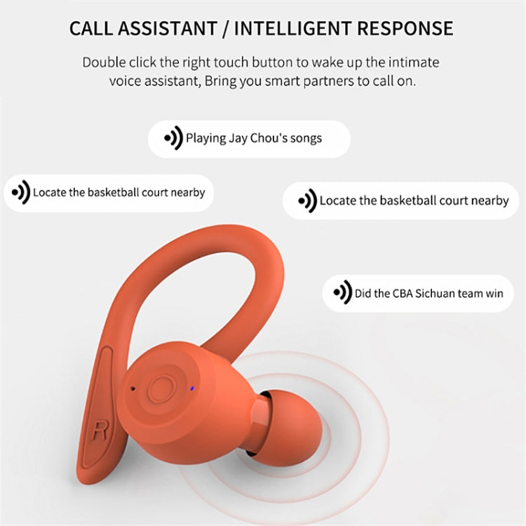 Tai nghe thể thao không dây Bluetooth T20 TWS móc tai, hộp sạc, chống nước IPX6, chống ồn