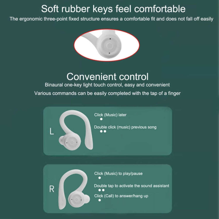 Tai nghe thể thao không dây Bluetooth T20 TWS móc tai, hộp sạc, chống nước IPX6, chống ồn
