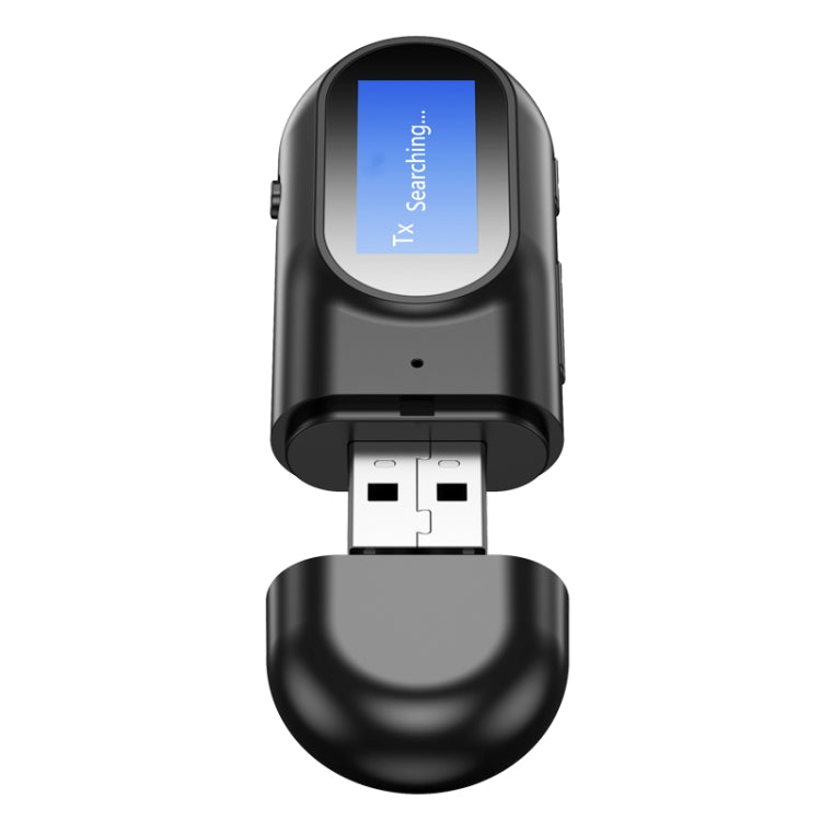 T17 bộ thu phát Bluetooth 5.0 USB 2 trong 1 bộ chuyển đổi âm thanh có màn hình LCD cho PC, TV, xe hơi, AUX 3.5mm, v5.0