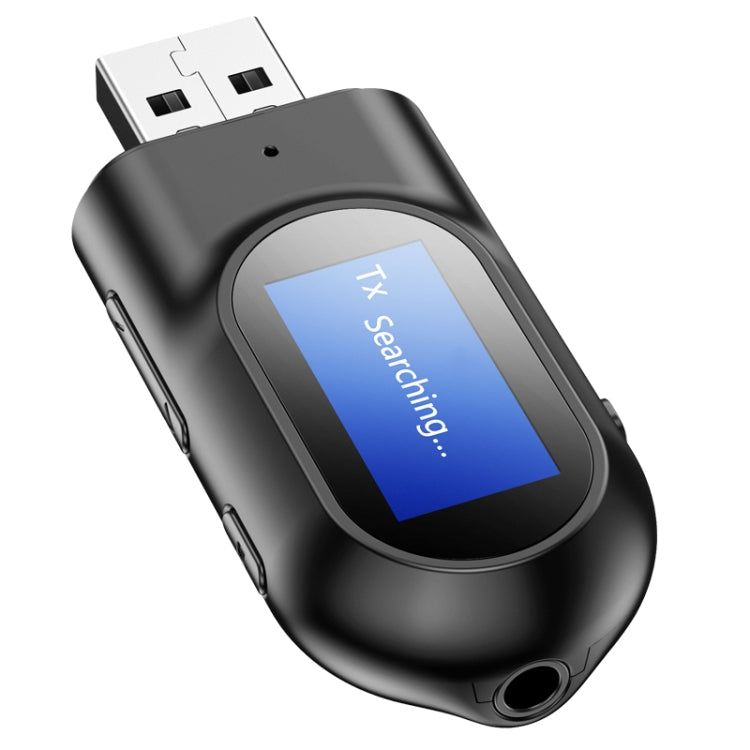 T17 bộ thu phát Bluetooth 5.0 USB 2 trong 1 bộ chuyển đổi âm thanh có màn hình LCD cho PC, TV, xe hơi, AUX 3.5mm, v5.0