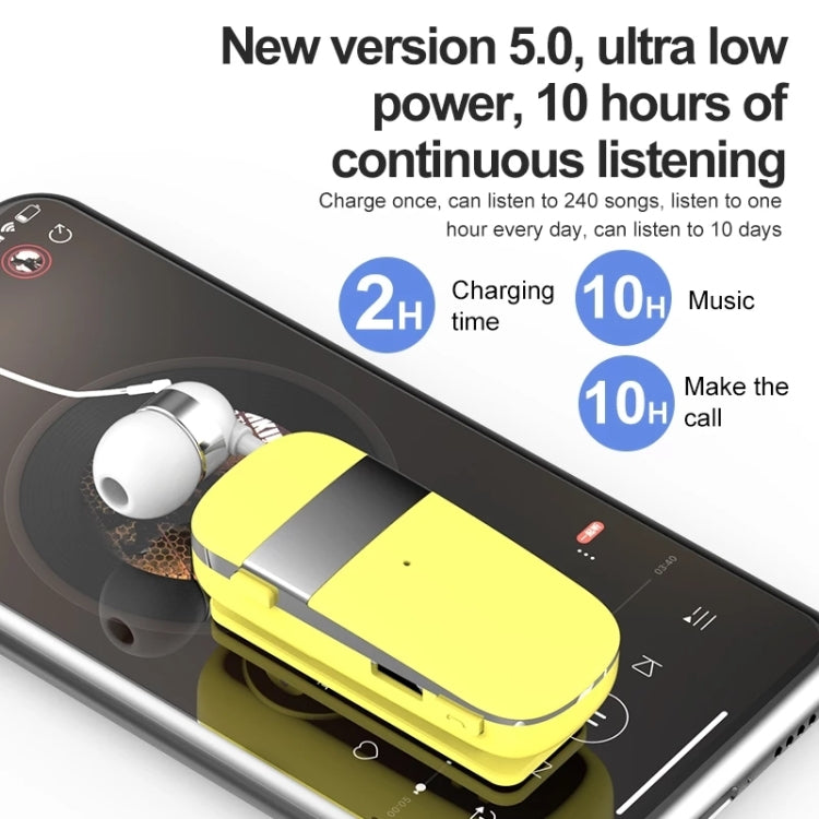 Tai nghe Bluetooth không dây K53 Stereo, nhắc cuộc gọi, rung, kẹp đeo, tai nghe cho điện thoại