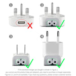 2 cái Bộ chuyển đổi nguồn XJ01 cho sạc iPad 10W 12W & sạc MacBook, Cắm EU, Cắm EU